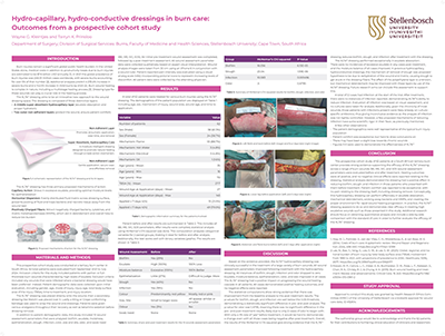 Hydro-capillary, hydro-conductive dressings in burn care: Outcomes from a prospective cohort study