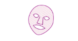 Dressing cut into a facial mask.