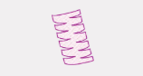 Dressing cut in a zig zag.